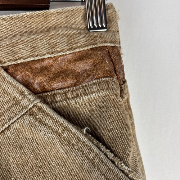 Vintage Roper Jeans‎ Mens 27x36 Brown Western Leather Trim High Rise Cowboy 90s - Picture 4 of 14